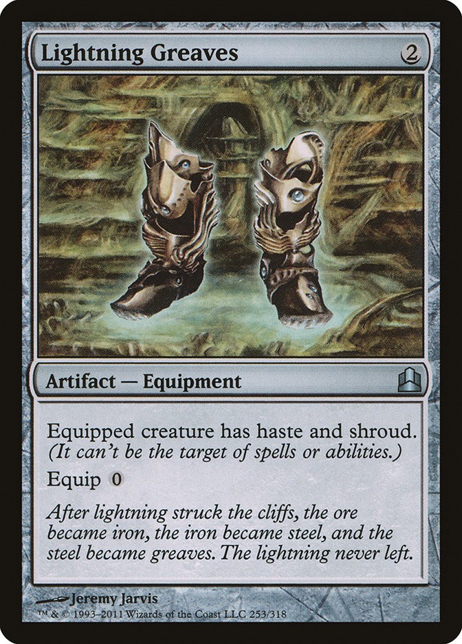 MTG Lightning Greaves  - Commander 2011 #253