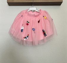 NEW Hanna Andersson girls pink embroidery tulle skirt 5 110 cm