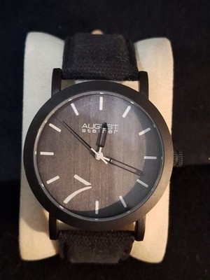 August Steiner Men's AS8238bk Black On Black Quartz Watch Runs Excellent Cond