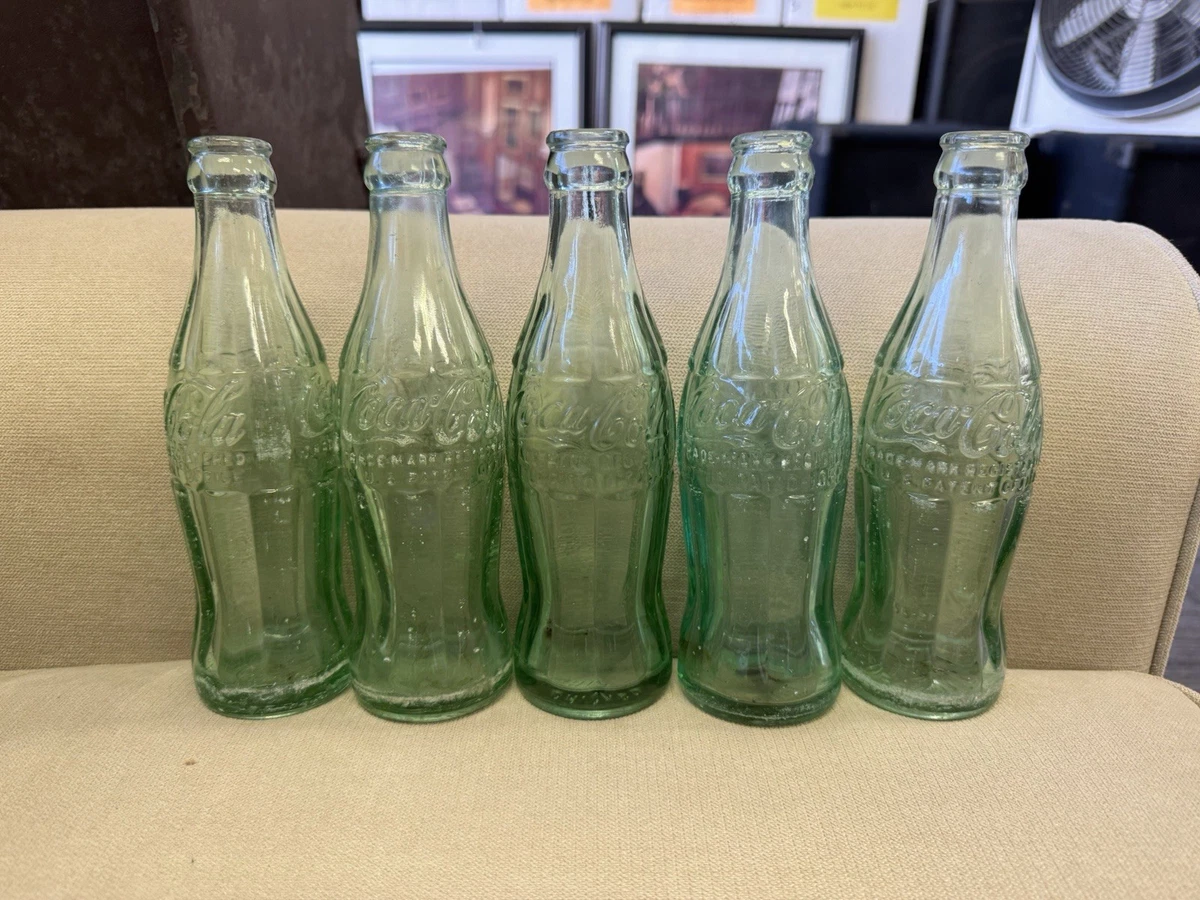 1947年 Coca-Cola ガラス瓶 グリーン Petersburg, VA Garrafa de Vidro Cromada (Espelhada) Comemorativa de 185 ml da