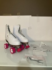 Chicago Ladies Classic Quad Roller Skates- White, US 10