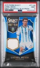 2015 PANINI SELECT FIRST TEAM SWATCH BLUE PRIZM #FT-LM LIONEL MESSI 84/99 PSA 9