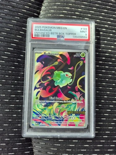 PSA 9 Bulbasaur - (Mega Evolution Stamped) 133/132 Mega Evolution