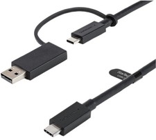 Image of STARTECH - Hybrid USB-C Cable with USB-A Adaptor, 1m