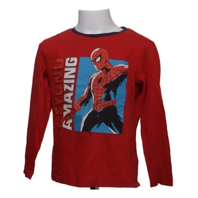 Marvel Spiderman, chemise à manches longues, taille : 128, rouge, imprimé, ga... - Photo 1/4