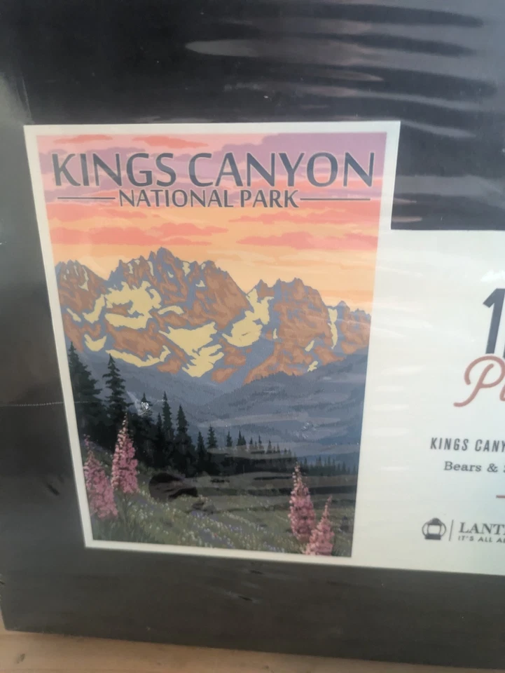 国王峡谷国家公园熊家庭春季花卉灯笼按拼图 — 第 3/4 张图片