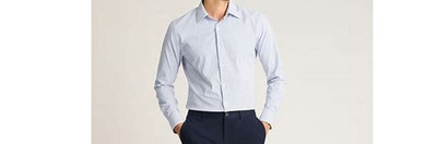 Bonobos Everyday Oxford Dress Shirt XXL 2XL Slim Blue White Striped Cotton OCBD