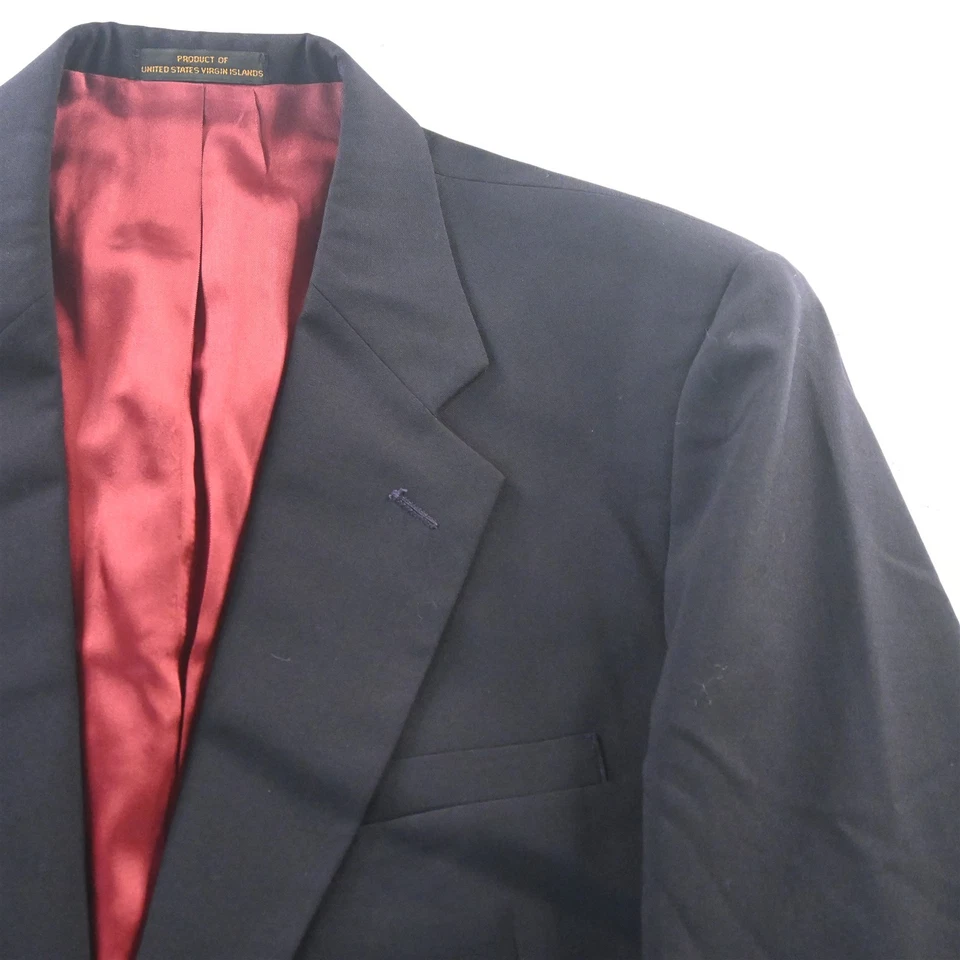 Chaqueta Blazer Abrigo Deportivo De Colección Hecha en EE. UU. 46R Azul Marino Dorado Botón 100% Lana para Hombres Foto 2 de 4