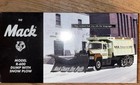 First Gear Mack R-600 Grounds Maintenance Dump Truck Diecast w/Snow Plow Nib