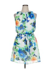 Chaps Women Blue Casual Dress 14 Petites