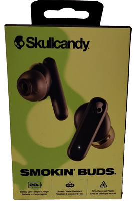 Skullcandy Smokin' Buds XT True Wireless in-Ear Earbuds True Black Brand New