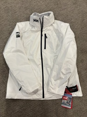 Helly Hansen Women s Hooded Crew Jacket 2.0 White Sailing Lightweight Size 1x