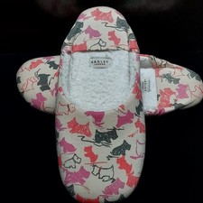 Radley London Fleece Lined Ladies Scottie Dog Slippers Size L
