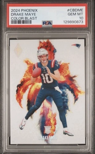 2024 Panini Phoenix - Color Blast Drake Maye #CB-DME (RC) PSA 10