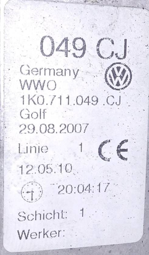 1K0711050A Leva cambio compl.  AUDI A3 Cabrio (8P) 2.0 16V TFSI Cbr 2p/b/1984cc - Imagen 4 de 4