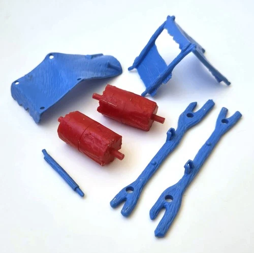 Vintage 1960's Marx FLINTSTONES Playset Replacement Car Parts Roof Tires Frame +