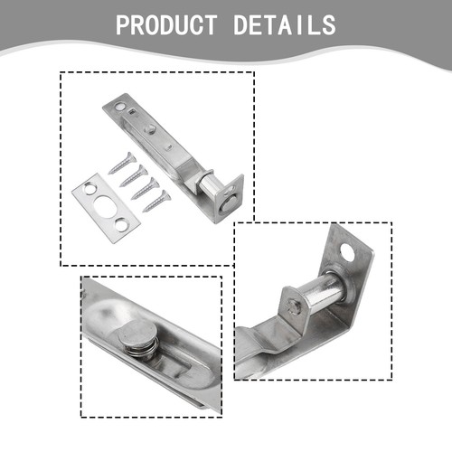 Stainless Steel Security Door Guard Bolt 4inch Flush Lever Latch Silver - Picture 2 of 22