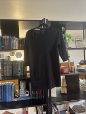 Forever 21 Women's Black Knit Sweater Dress with 3/4 Sleeve Size Medium