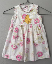 VTG Infant Disney Store Dress Winnie the Pooh Floral Embroidered 18-24 Months