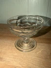 Vintage Glass Sherbet / Ice Cream / Fruit Dessert Pedestal Ribbed Footed Dish