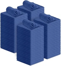 Linteum Textile Supply Blue Shop Towels 12x14 Inches 100% Pack of 50, 