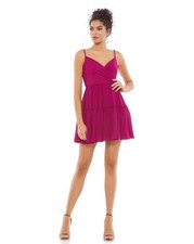 NWT Ieena for Mac Duggal Peasant Skirt Spaghetti Strap Dress 70200 Size 2