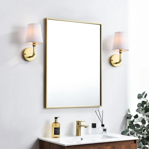 Elegant Lighting LD7322W6 Senna 12" Tall Bathroom Sconce - Brass - Picture 7 of 12