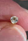 14k Yellow Gold Light Blue Topaz? Elegant Stud Earring & Pendant Set — photo 4