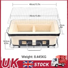 Japanese Hibachi Shichirin Konro BBQ Portable Indoor/Outdoor/Camping w/Adj Vent