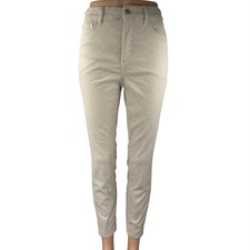Ann Taylor Loft Women's Beige Corduroy High Waist Skinny Trousers Pants Size 27