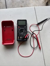 Cen-Tech 11 Functional Digital Multimeter Tested Working 61593 with Battery.  Z4