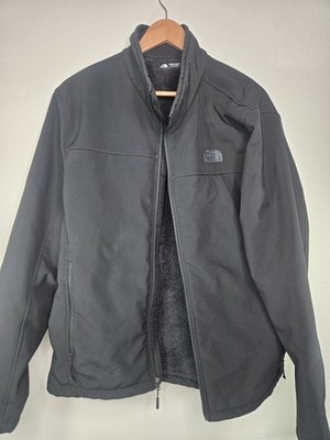 The North Face Jacket Mens XL Black Softshell Full Zip Fleece Lined Outdoors