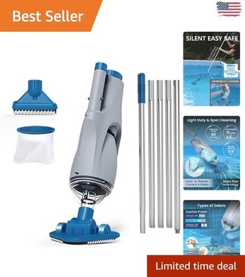 Cordless Handheld Pool Vacuum with 6ft Pole - Ideal for Above Ground Pools