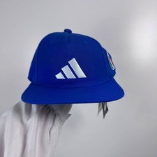 Adidas Italy FIGC Snapback Cap Blue Youth One Size NWT Football Soccer Hat