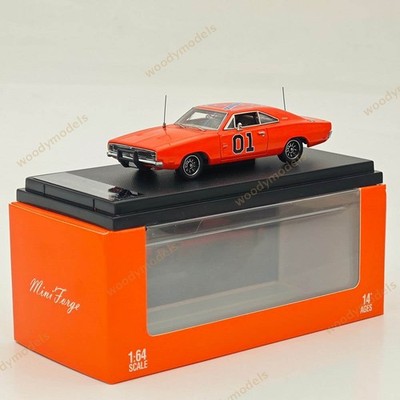 Mini Forge 1:64 1969 Dodge Charger General Lee Red Diecast Model Car Limited