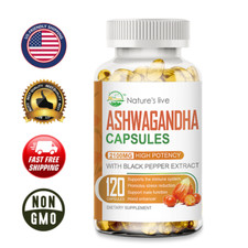 Ashwagandha 2100mg - 120 Veggie Softgels - Natural Stress  Anxiety Support