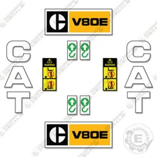 Fits Caterpillar V80E Forklift Decal Kit Replacement Decals