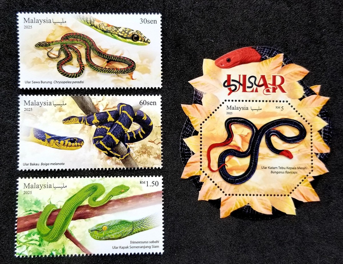 Malaysia Year Of Snake 2025 Chinese Zodiac Lunar (stamp + ms) MNH *odd  *unusual | eBay UK