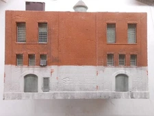 Downtown Deco HO Scale Background Flat Warehouse Wall Unpainted Casting Windows