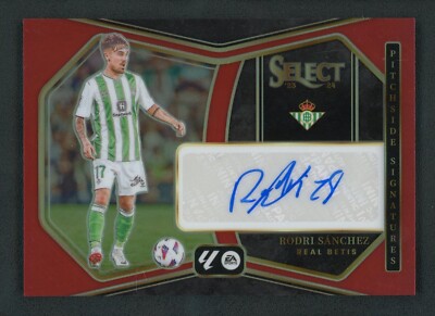 2023-24 RODRI SANCHEZ AUTO PANINI SELECT LA LIGA RED PITCHSIDE SIGNATURES
