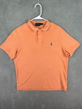 Polo Ralph Lauren Men  s Orange Classic Fit Short Sleeve Polo Shirt Size L Golf