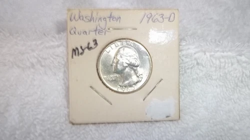 1963  D  Silver Washington Quarter  BU