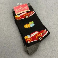 Red Truck Crew Socks Womens Mens Unisex Black Grey Pumpkins Fall Autumn Fall Y'a