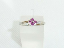 Ladies Hallmarked Solid 925 Sterling Silver Red Ruby Ring All Sizes Available