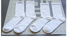 No Nonsense Women's Cushion Crew Socks 8Pair Pack White Supreme Softness Comfort