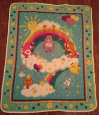 Vintage Care Bears Quilt Baby Blanket Crib Blanket Rainbow Trail