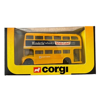 1984 Corgi Toys Double Decker Bus British Die-Cast Dewar s White Label Whisky