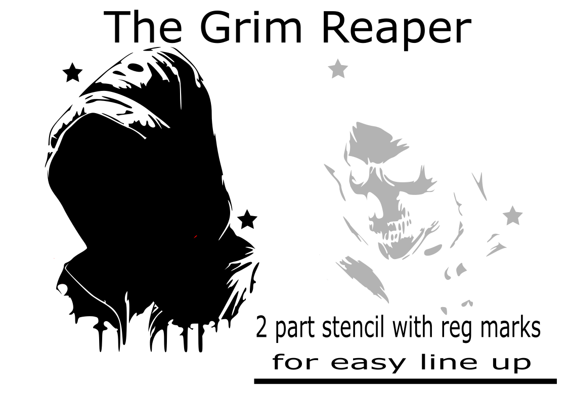 HIGH DETAIL AIRBRUSH STENCILS SKULL STENCILS AIRBRUSH PAINT CUSTOM