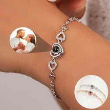 Personalised Photo Projection Heart Bracelet ...