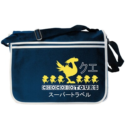 Chocobo Tours Travel Co. Fantasy RPG Canvas Umhängetasche Messenger Schultertasche